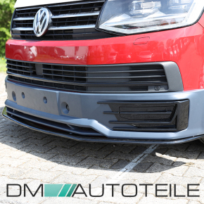 Front Bumper Splitter lower Part +Spoiler lower part+  Grille Black Glossy fits on VW T6 up 2015 Sportline Modification