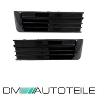Set Gitter Grill Stoßstange vorne unten glanz Schwarz 