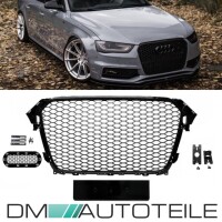 Set Front Grille honeycomb black gloss + Fogs Cover suitable