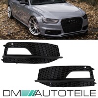 Set Front Grille honeycomb black gloss + Fogs Cover suitable