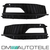 Set Front Grille honeycomb black gloss + Fogs Cover suitable