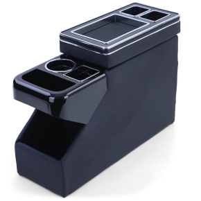 Universal storage Box black with Cup Holders fits on VW T5 T6 all models up 2003-2019