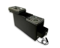 Universal storage Box with Cup Holders black gloss LED Light