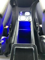 Universal storage Box with Cup Holders black gloss LED Light