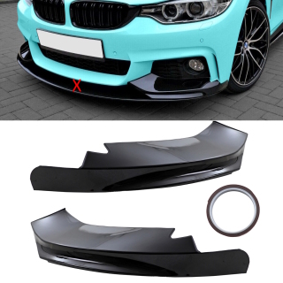 LACKIERT Flaps SET Sport-Performance Schwarz Glanz passt für BMW F32 F33 F36 M-Paket + LCI