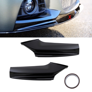 Set of Performance Front Spoiler Flaps Splitter Black Gloss fits on BMW 5-Series F10 F11 M-Sport 