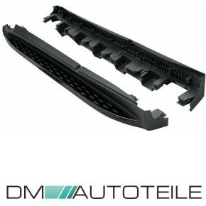 Set footboard Aluminium black gloss + fitting material suitable for Mercedes GLC X253 + Coupe C253 from 2015 onwards