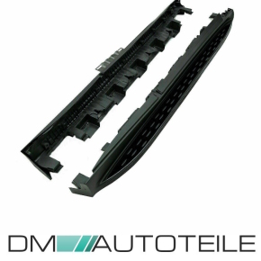 Set footboard Aluminium black gloss + fitting material suitable for Mercedes GLC X253 + Coupe C253 from 2015 onwards