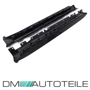 Set black gloss Footboards + Side Skirts fits on BMW X5 E70 up 07-13 incl. Fitting material