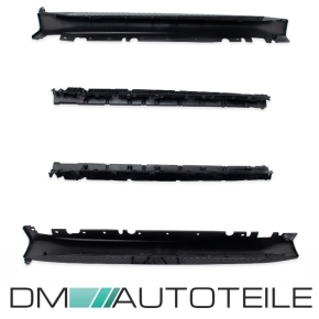 Set black gloss Footboards + Side Skirts fits on BMW X5 E70 up 07-13 incl. Fitting material