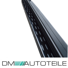  Set footboards black gloss entrance aluminium fits on Mercedes M-Class W166 ML up 2011-2015