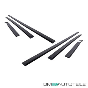 8 pcs Set Door Panel Mouldings Side Trims Set Sport Saloon Estate black + Clips fits on BMW BMW 5-Series E34 up 88-96