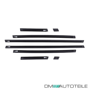 8 pcs Set Door Panel Mouldings Side Trims Set Sport Saloon Estate black + Clips fits on BMW BMW 5-Series E34 up 88-96