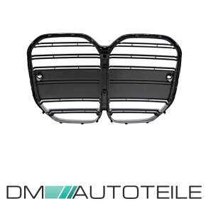 Set Doppelsteg Kühlergrill Schwarz Glanz passt für BMW 4er G22 G23 Coupe Cabriolet alle Modelle