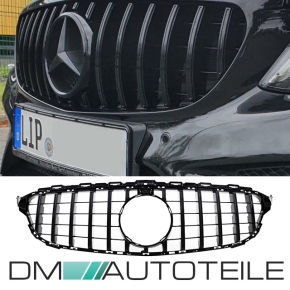 Front Kidney Grille black gloss fits on +-Camera fits Mercedes C Klasse W205 S205 14-21 to Panamericana GT 