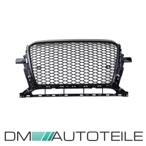 Kühlergrill Wabendesign +Gitter Set Schwarz glanz komplett mit/ohne PDC passt für Audi Q5 8R Facelift ab 2012 S-Line