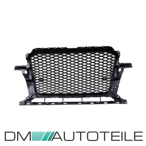 Kühlergrill Wabendesign +Gitter Set Schwarz glanz komplett mit/ohne PDC passt für Audi Q5 8R Facelift ab 2012 S-Line