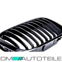 SET Dual Slat Kidney Front Grille Glossy Black fits BMW E46 