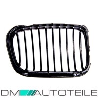 SET Dual Slat Kidney Front Grille Glossy Black fits BMW E46 