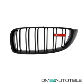 Wunsch Länderflaggen + Emblem Halter für BMW 4er F32 F33 Doppelsteg Kühlergrill Türkei