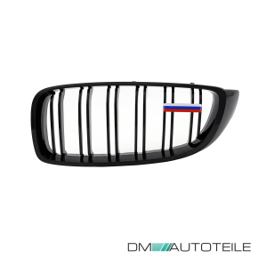 Wunsch Länderflaggen + Emblem Halter für BMW 4er F32 F33 Doppelsteg Kühlergrill Russland