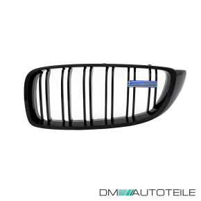 Wunsch Länderflaggen + Emblem Halter für BMW 4er F32 F33 Doppelsteg Kühlergrill Griechenland