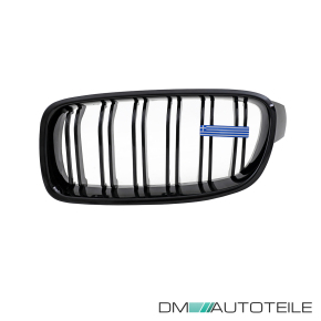 Wunsch Länderflaggen + Emblem Halter für BMW F30 F31 Doppelsteg Kühlergrill Griechenland