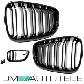 SET Kidney Front Grille Dual Slat Black Gloss  fits on...