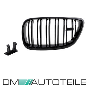 Doppelsteg-Kühlergrill für BMW 2er F22 / F23 mit M-Paket in Schwarz Glänzend mit Halter