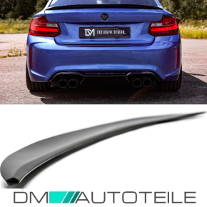 Sport- Performance Rear Trunk Roof Spoiler Lip Black Gloss fits on BMW 2-Series F22 Coupe
