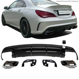 Sport Diffusor + Blenden passt für Mercedes W117 CLA AMG Line nicht A45 ab 13-16