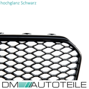 Kühlergrill Wabendesign PDC Schwarz glanz passt für Audi A5 8T Facelift ab 11-17