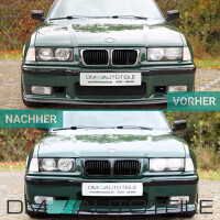 Set of Kidney Front Grille black gloss fits BMW 3-Series E36