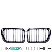 Set of Kidney Front Grille black gloss fits BMW 3-Series E36