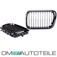 Set of Kidney Front Grille black gloss fits BMW 3-Series E36