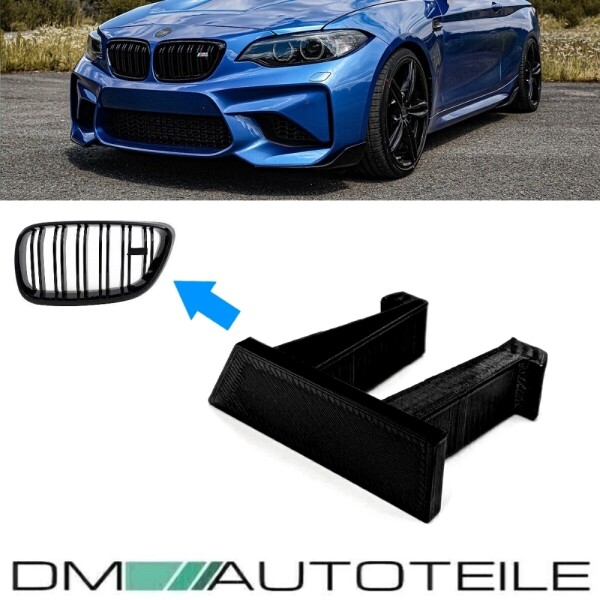 Kühlergrill Dm BMW Kompatibel Doppelsteg Kühlergrill Sport Nieren Schwarz Glänzend - ABS, Plug & Play Schwarz Glänzend ABS Bmw E39 Kotflügel