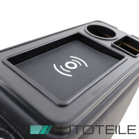 Universal storage Box with Cup Holders black gloss LED Light