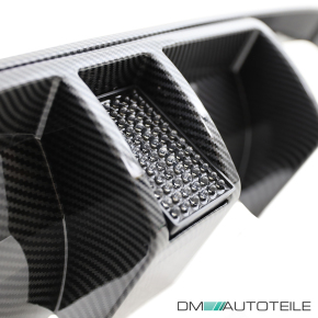 Set RACE LED Rear Diffusor Carbon gloss fits on BMW 3-Series F80 M3 / 4-Series F82 F83 M4 