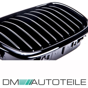 Sport Einzelsteg Performance Kühlergrill Set Schwarz glanz für BMW 5er E39 alle Modelle Baujahr 1995-2003