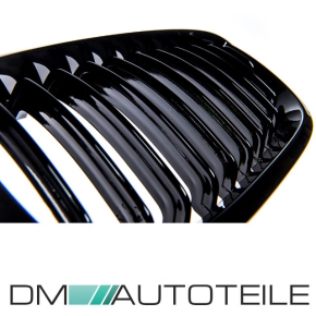 Sport Kühlergrill Einzelsteg Performance Schwarz glanz für BMW 3er E46 Coupe Cabriolet Facelift ab 2003-2007