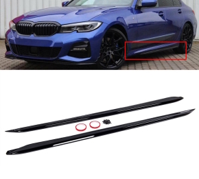 Set Performance Sport Side Skirts Extensions Gloss Black suitable for BMW 3 G20 Sedan G21 Touring 2018 M-Sport