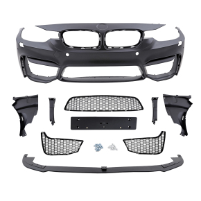 Sport Aero Front Bumper+ Spoiler Competition suitable for BMW 3-Series F30 Sedan F31 Touring 2011-2018 to M3
