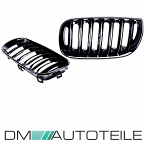 Satz Performance Kühlergrill Set Schwarz glanz passt für BMW X3 E83 vor Facelift 2003-2007