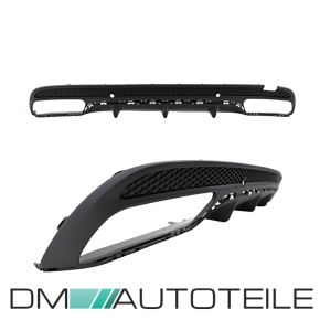 Sport Rear Bumper Duplex + Accessoires fits on Mercedes C-Class S205 T-Model w/o AMG C63