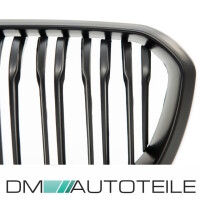 Front Grille Set Dual Slat Black Matt fits for BMW 1-Series 