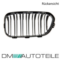 Front Grille Set Dual Slat Black Matt fits for BMW 1-Series 