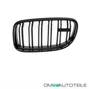 Wunsch Länderflaggen + Emblem Halter für BMW 3er E90 E91 Doppelsteg Kühlergrill Schwarz Italien