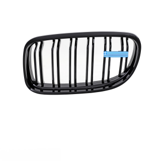 Wunsch Länderflaggen + Emblem Halter für BMW 3er E90 E91 Doppelsteg Kühlergrill Schwarz Griechenland