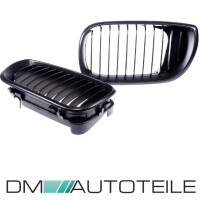 SET Performance Kidney Front Grille Dual Slat SET Black Glos