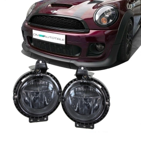 Set Fog Lights Smoke black + H8 fits on Mini Cooper S R55...